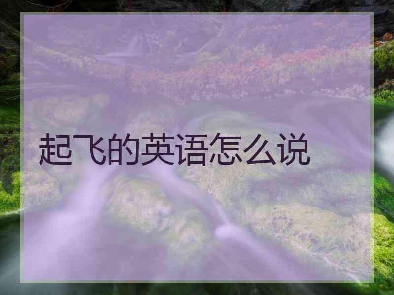 起飞的英语怎么说