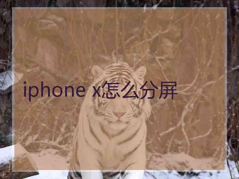 iphone x怎么分屏