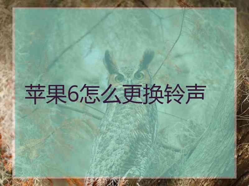 苹果6怎么更换铃声