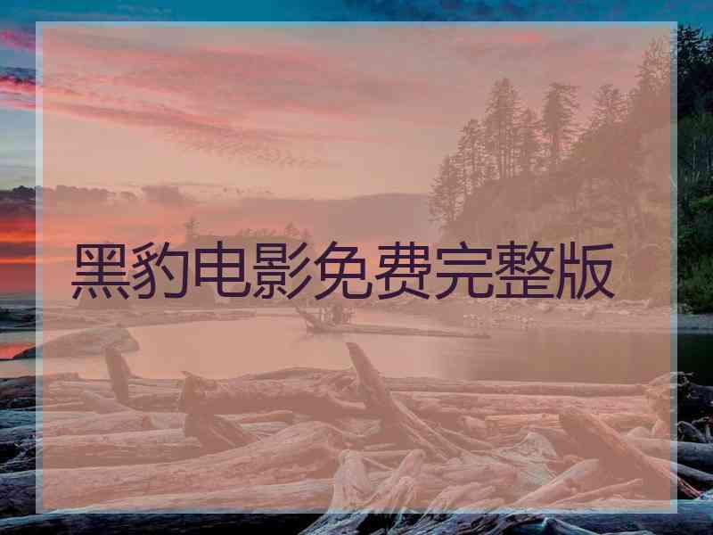 黑豹电影免费完整版