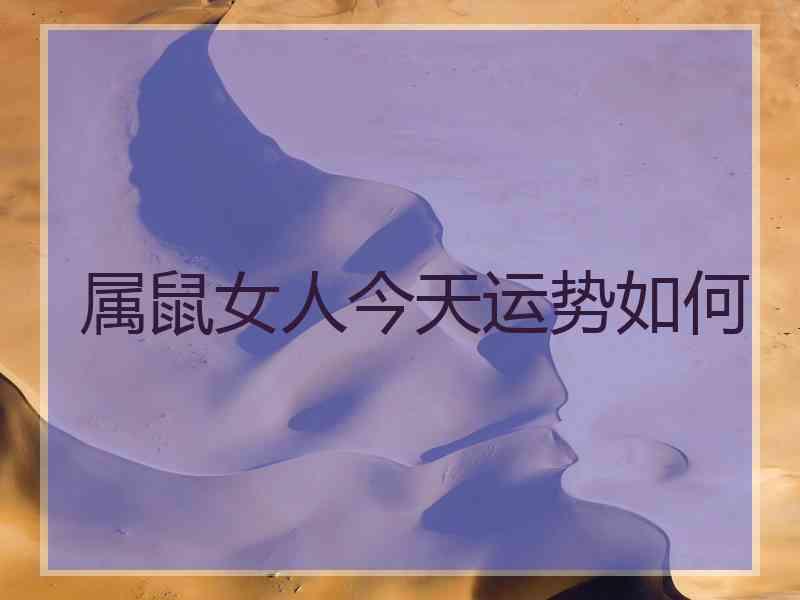 属鼠女人今天运势如何