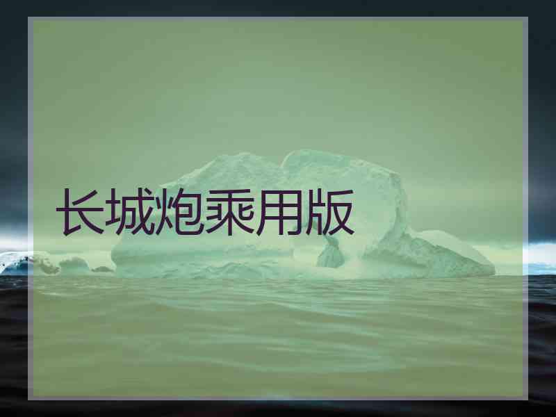 长城炮乘用版