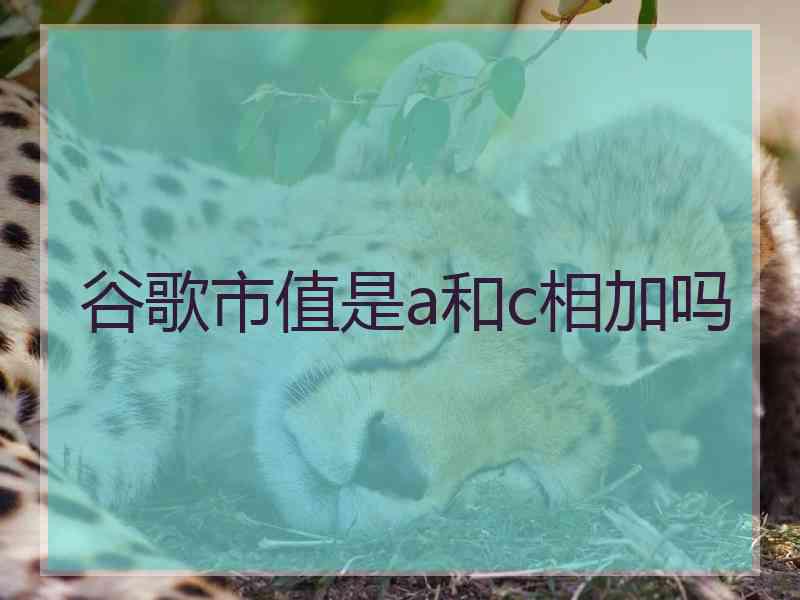 谷歌市值是a和c相加吗