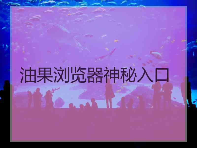 油果浏览器神秘入口