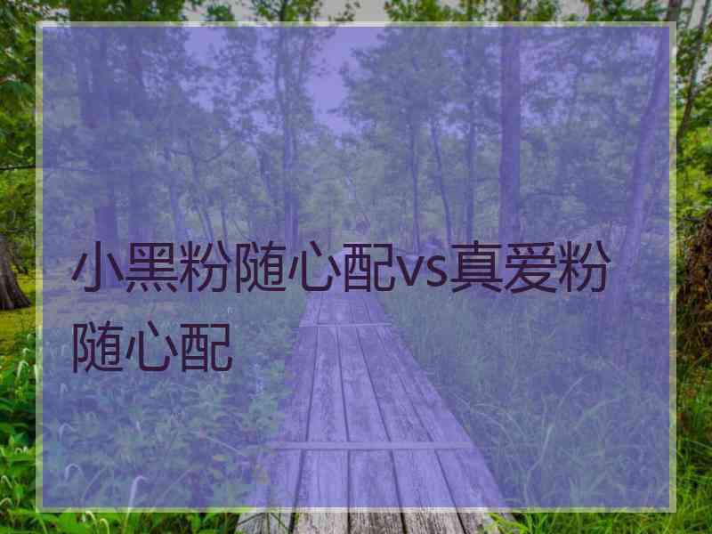小黑粉随心配vs真爱粉随心配