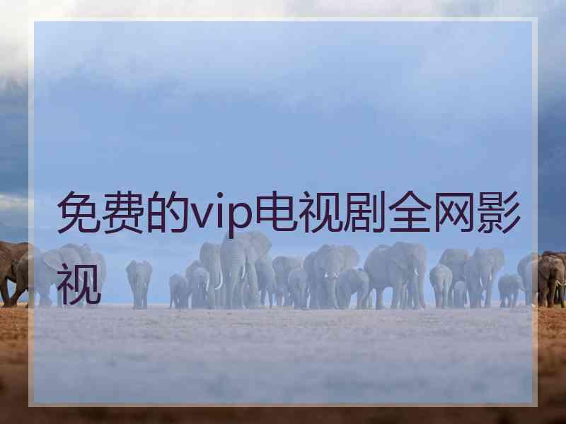 免费的vip电视剧全网影视