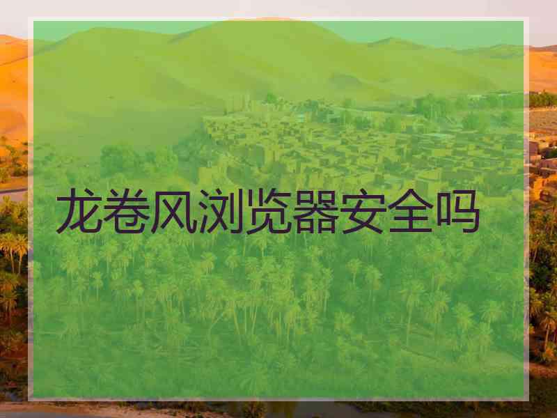龙卷风浏览器安全吗