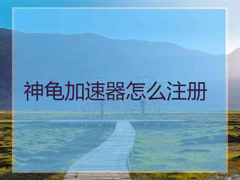 神龟加速器怎么注册