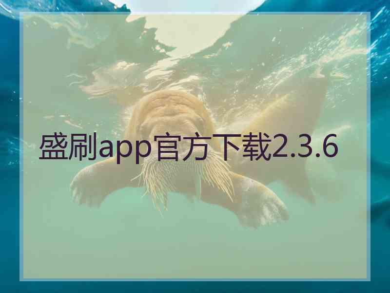 盛刷app官方下载2.3.6