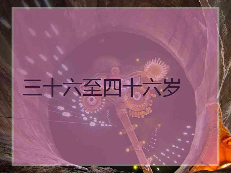 三十六至四十六岁