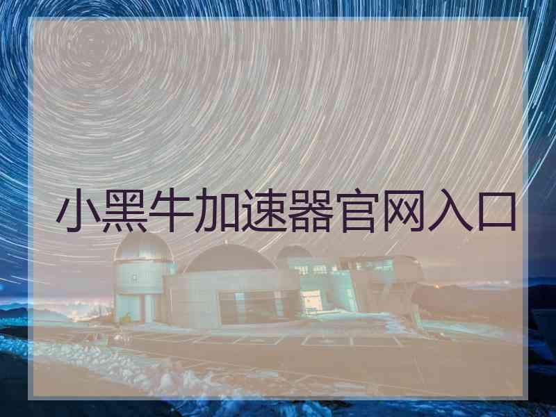 小黑牛加速器官网入口