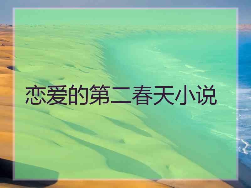 恋爱的第二春天小说