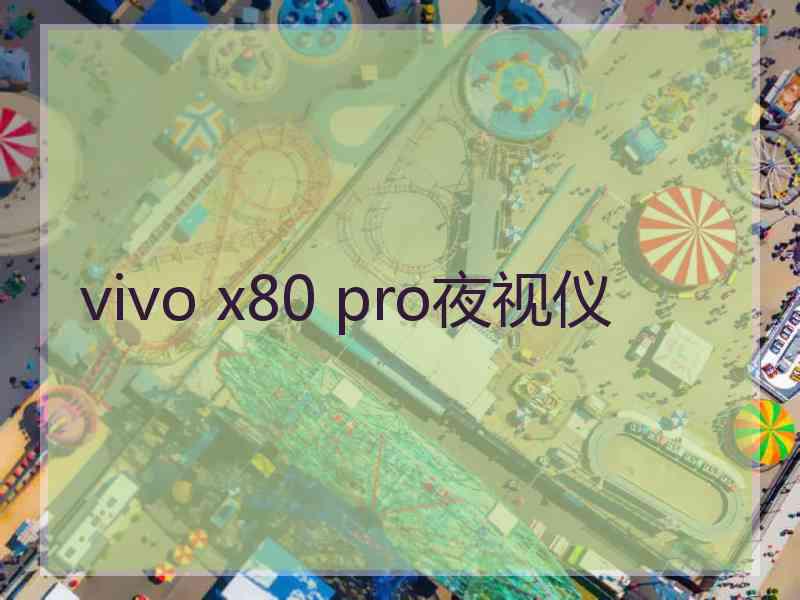 vivo x80 pro夜视仪
