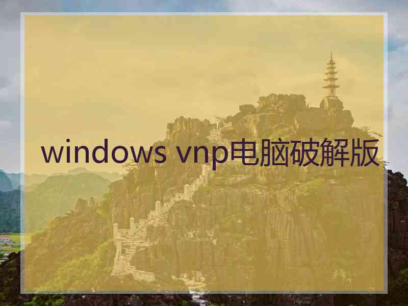 windows vnp电脑破解版