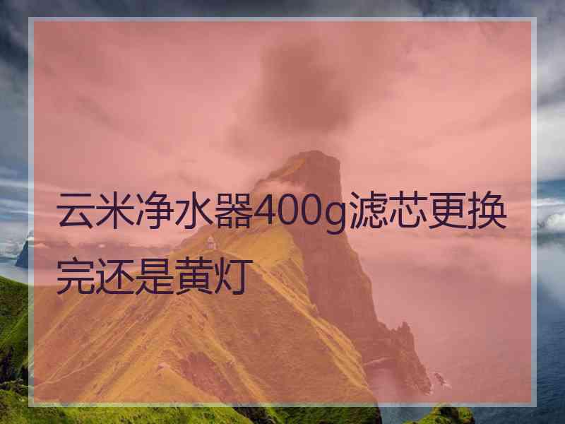 云米净水器400g滤芯更换完还是黄灯