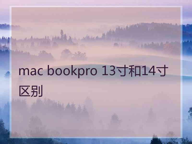 mac bookpro 13寸和14寸区别