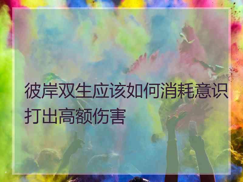 彼岸双生应该如何消耗意识打出高额伤害