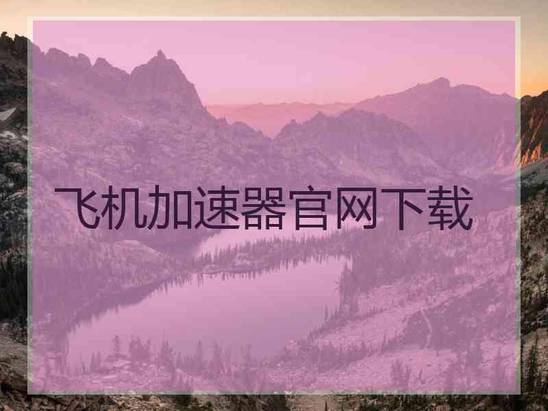 飞机加速器官网下载