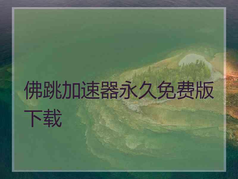 佛跳加速器永久免费版下载