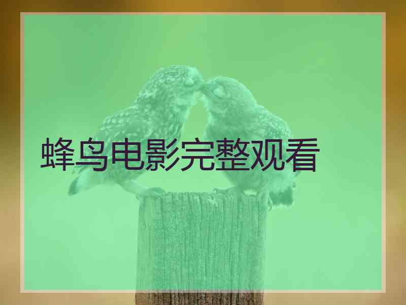 蜂鸟电影完整观看