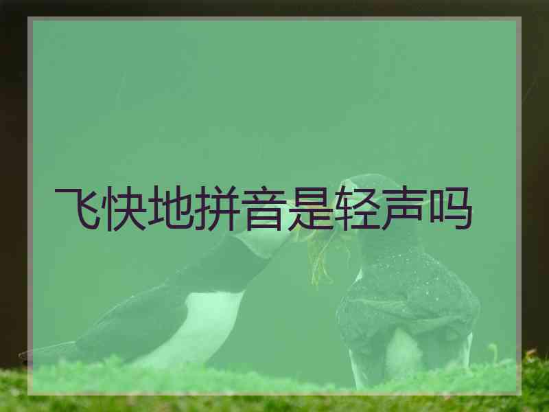 飞快地拼音是轻声吗