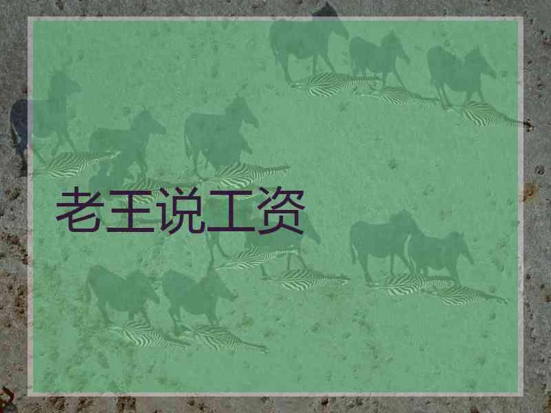 老王说工资