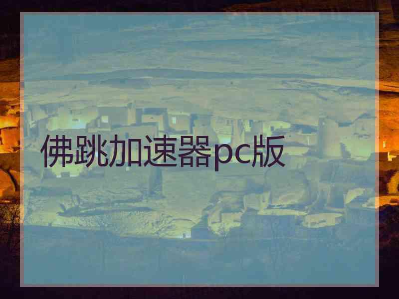 佛跳加速器pc版
