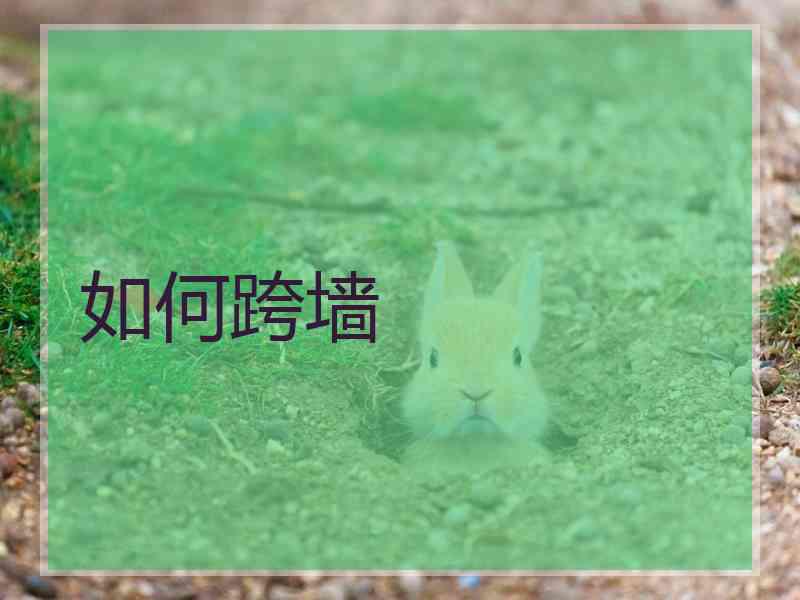 如何跨墙