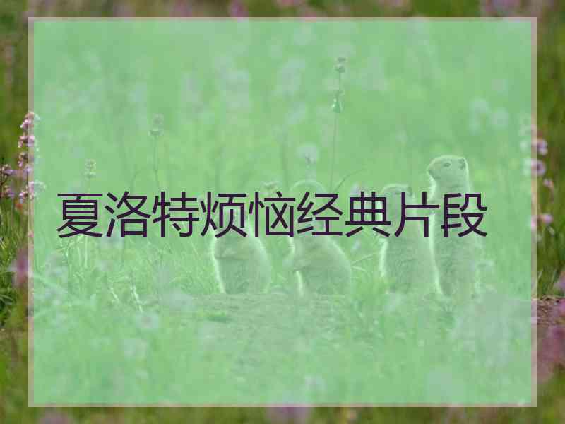 夏洛特烦恼经典片段