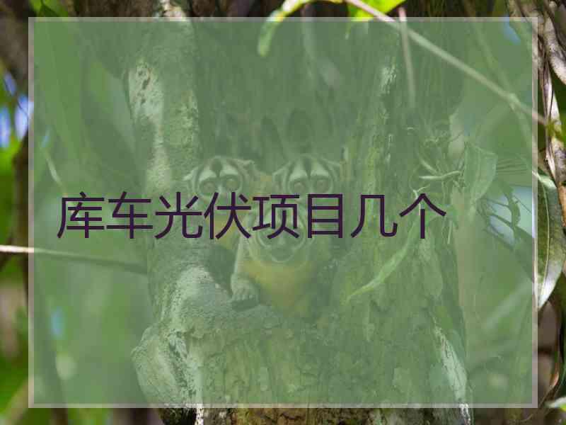 库车光伏项目几个