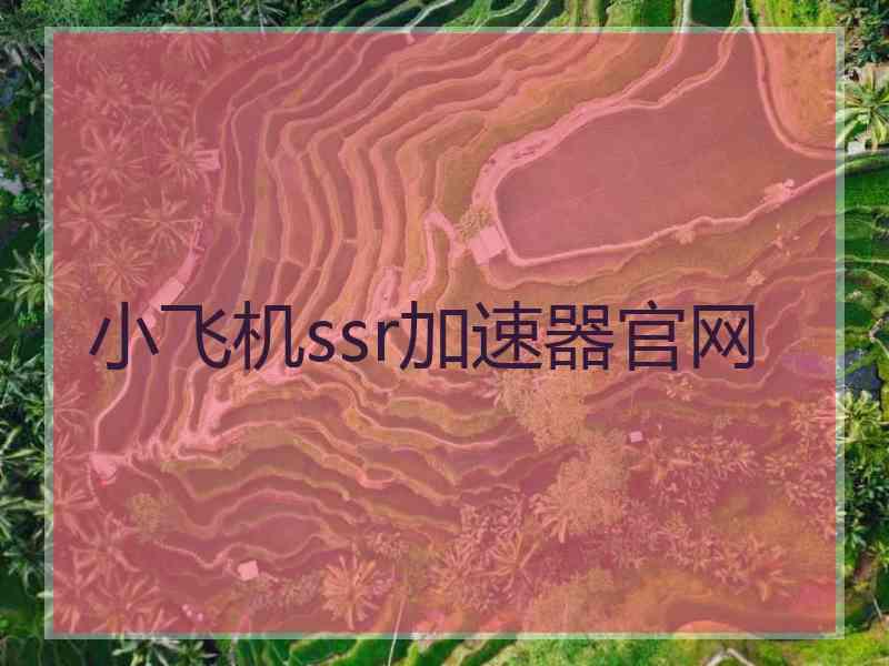 小飞机ssr加速器官网