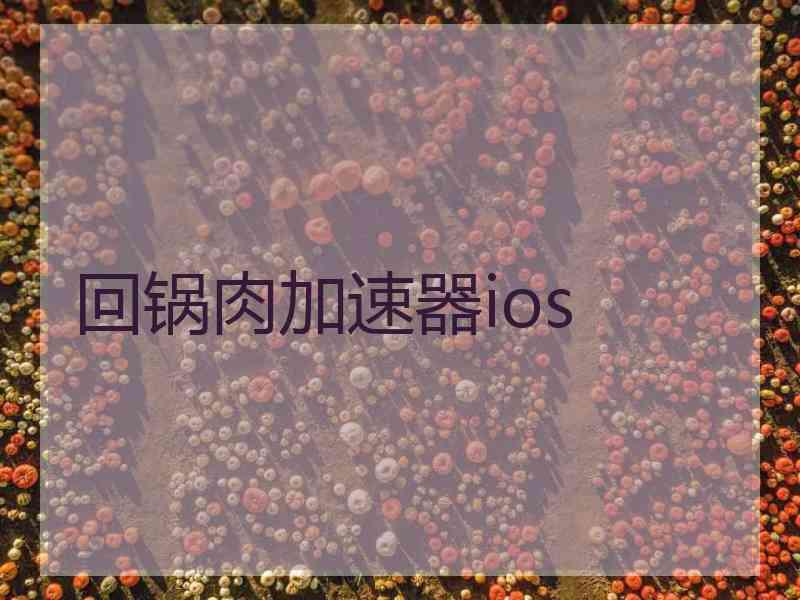 回锅肉加速器ios