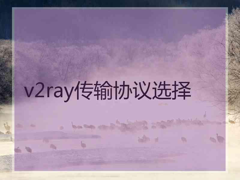 v2ray传输协议选择