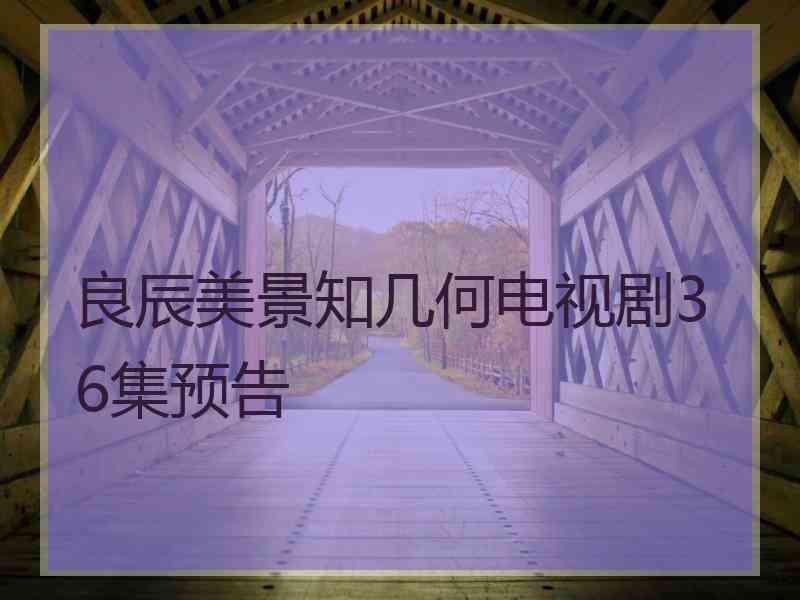 良辰美景知几何电视剧36集预告