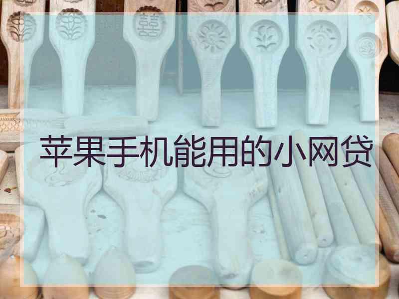 苹果手机能用的小网贷