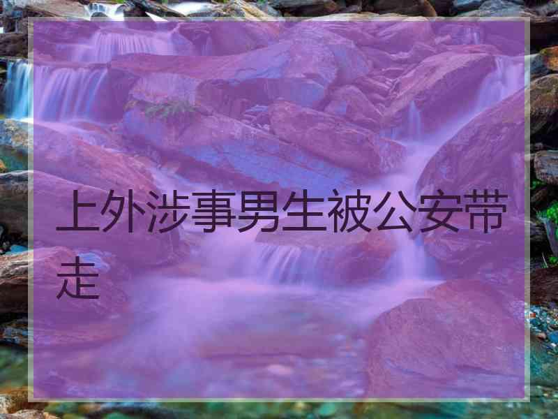 上外涉事男生被公安带走