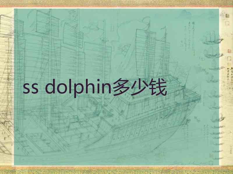 ss dolphin多少钱