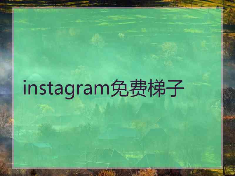 instagram免费梯子