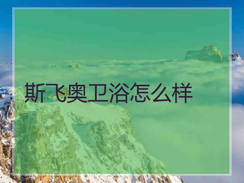 斯飞奥卫浴怎么样