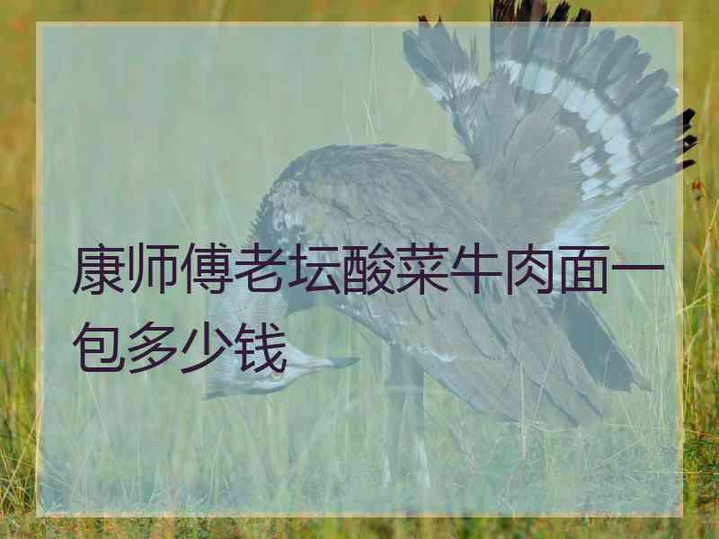 康师傅老坛酸菜牛肉面一包多少钱