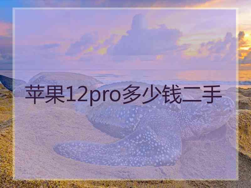 苹果12pro多少钱二手