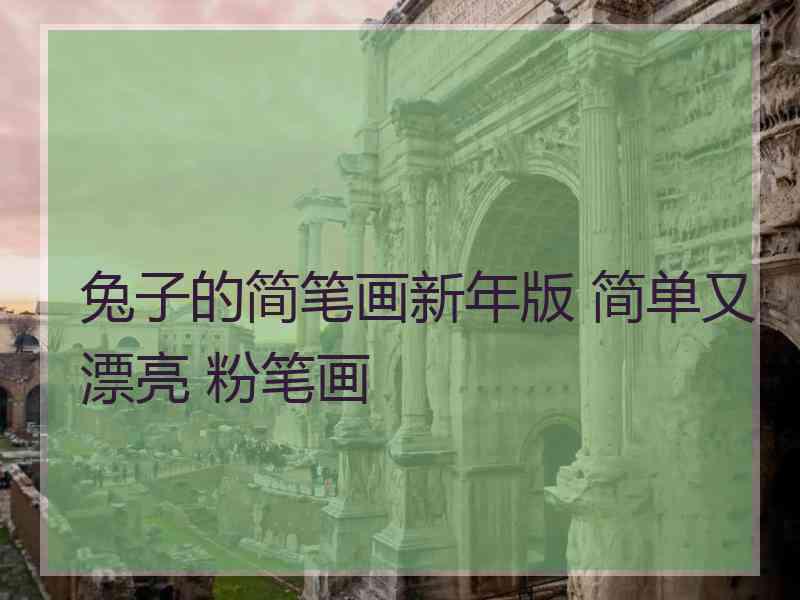 兔子的简笔画新年版 简单又漂亮 粉笔画
