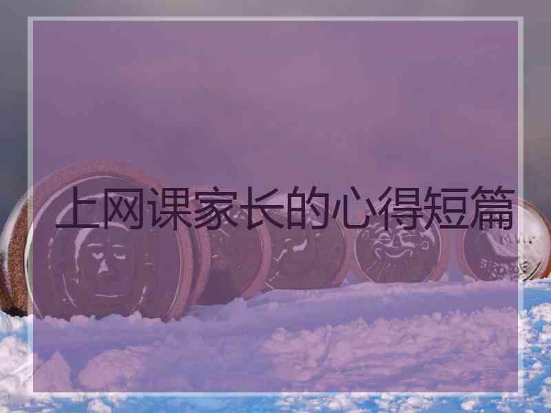 上网课家长的心得短篇