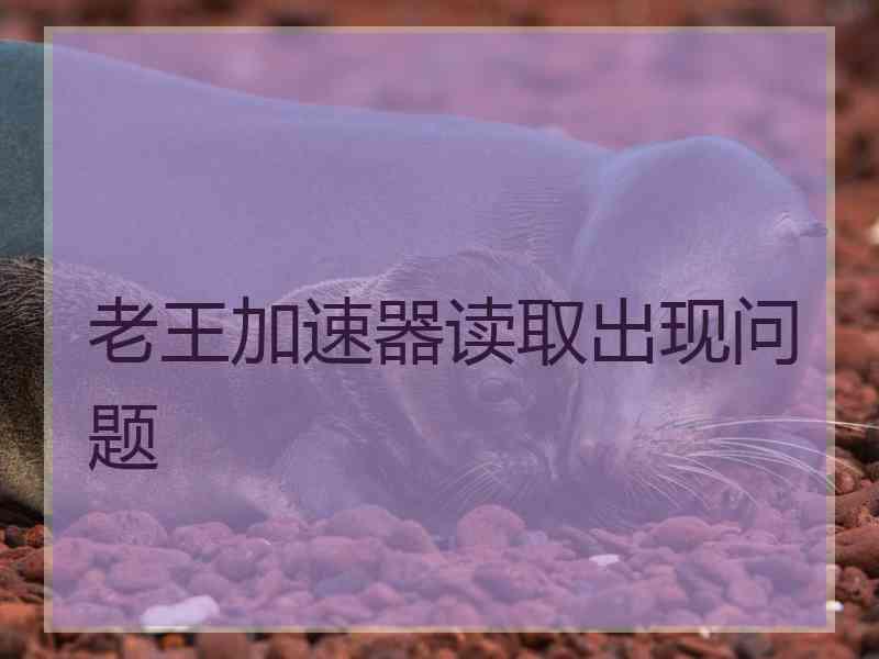 老王加速器读取出现问题