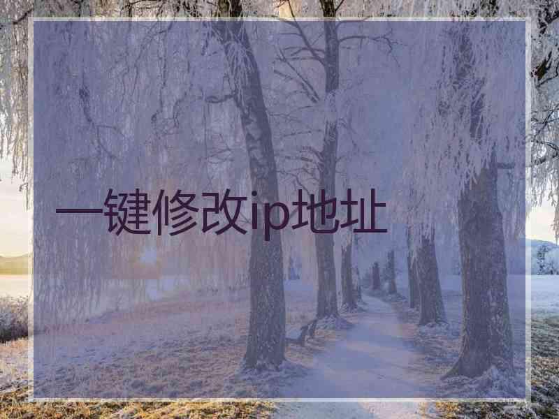 一键修改ip地址