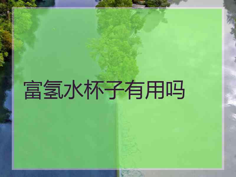 富氢水杯子有用吗