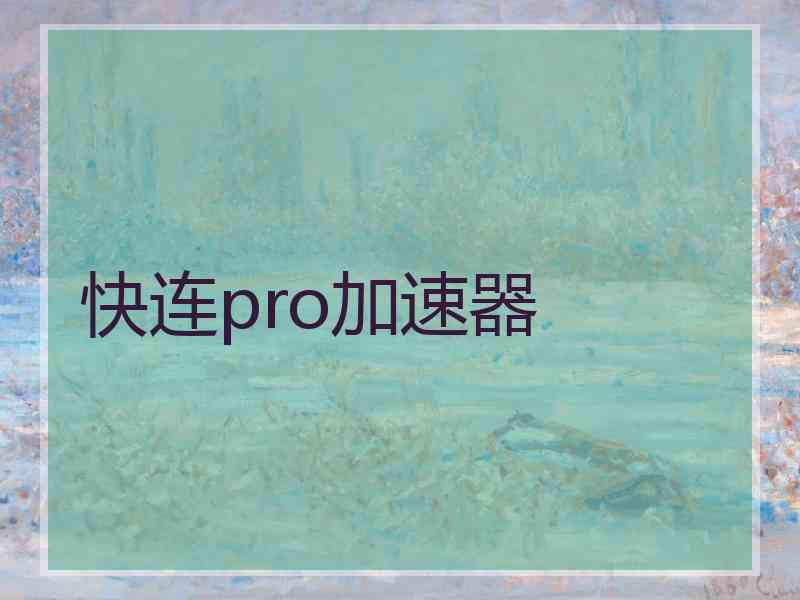 快连pro加速器