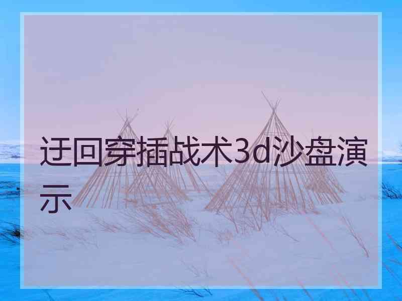 迂回穿插战术3d沙盘演示