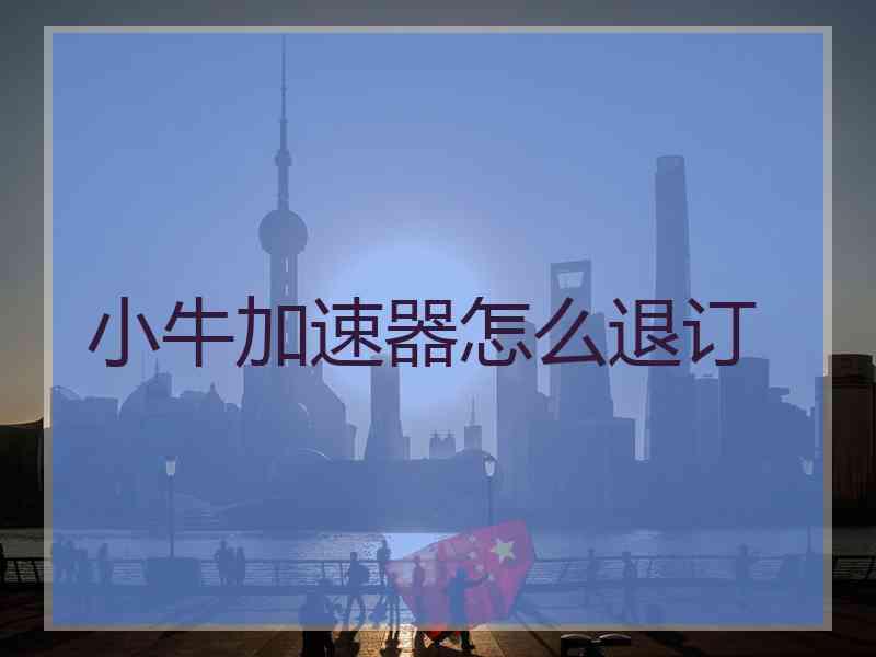 小牛加速器怎么退订