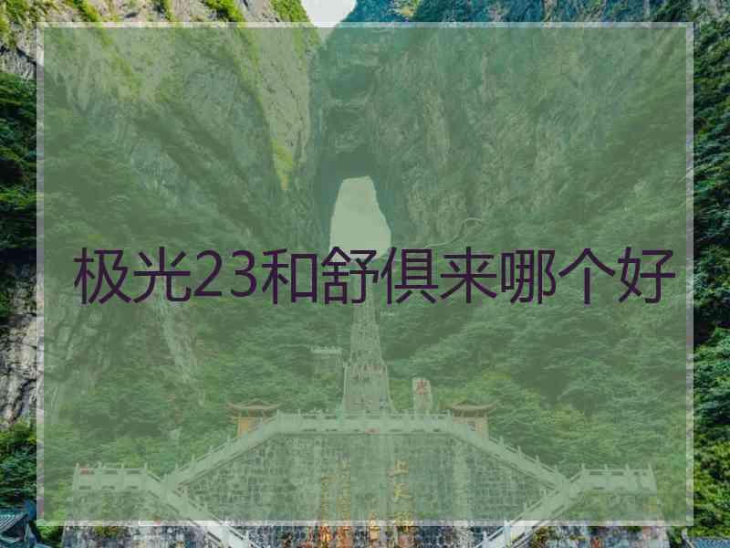 极光23和舒俱来哪个好